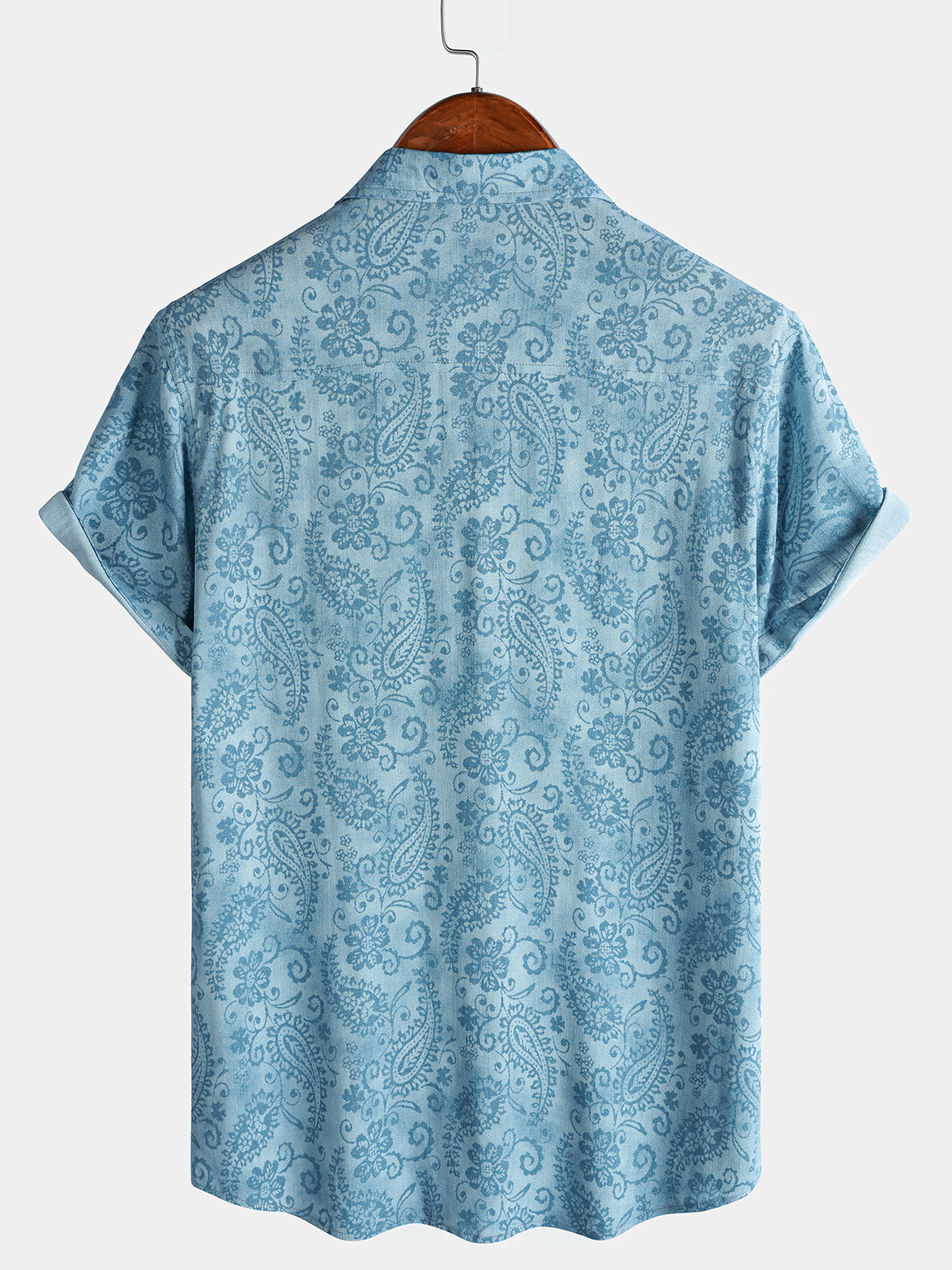 Blue Floral Paisley Shirt