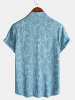 Blue Floral Paisley Shirt