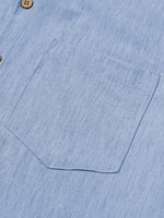 Comfort Sport Solid Blue Short Sleeve Shirt