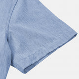 Comfort Sport Solid Blue Short Sleeve Shirt