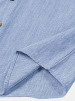 Comfort Sport Solid Blue Short Sleeve Shirt