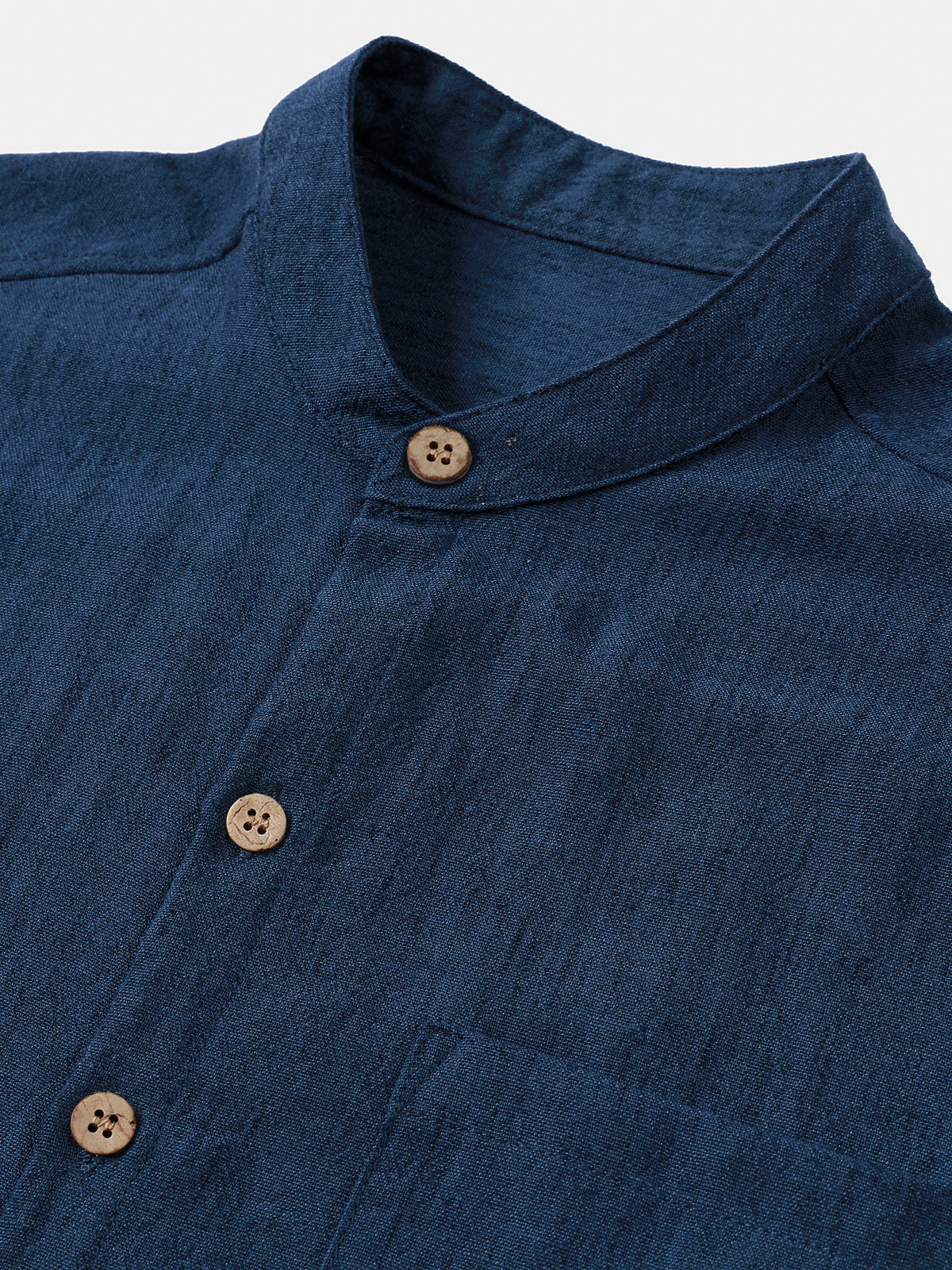 Solid Henley Summer Short Sleeve Shirt