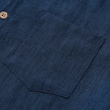 Solid Henley Summer Short Sleeve Shirt
