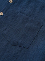 Solid Henley Summer Short Sleeve Shirt