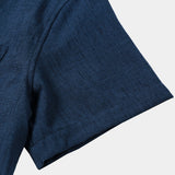 Solid Henley Summer Short Sleeve Shirt