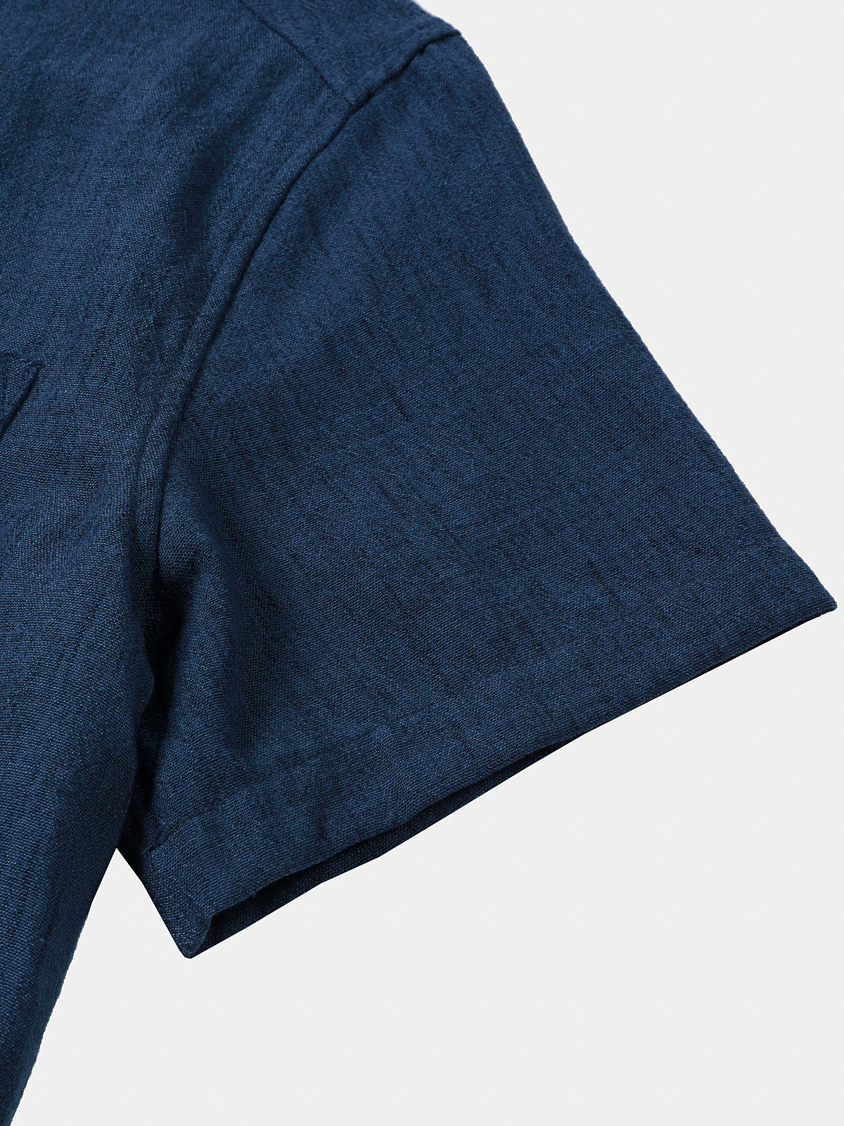 Solid Henley Summer Short Sleeve Shirt