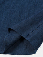 Solid Henley Summer Short Sleeve Shirt