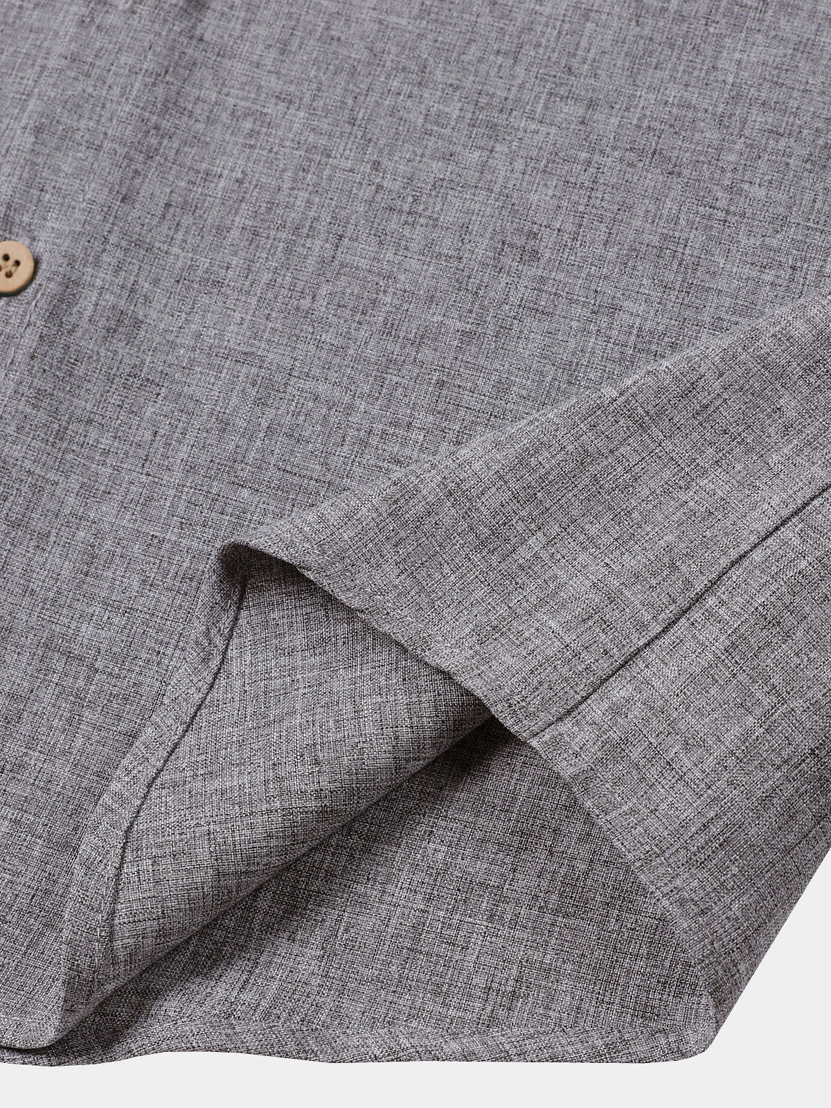Solid Buttoned Relaxed Short Sleeve Shirt