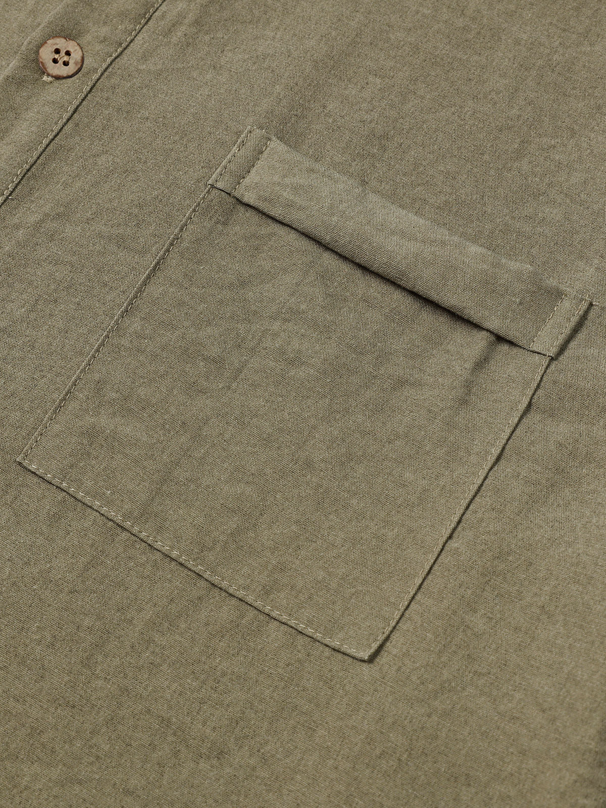 Solid Mandarin Collar Short Tab Short Sleeve Shirt