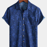 Vintage Blue Botanical Shirt
