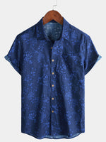 Vintage Blue Botanical Shirt