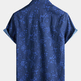 Vintage Blue Botanical Shirt