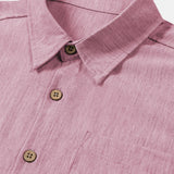 Comfort Solid Pink Short Sleeve Sport Shirt