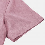 Comfort Solid Pink Short Sleeve Sport Shirt