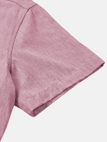 Comfort Solid Pink Short Sleeve Sport Shirt