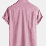 Comfort Solid Pink Short Sleeve Sport Shirt