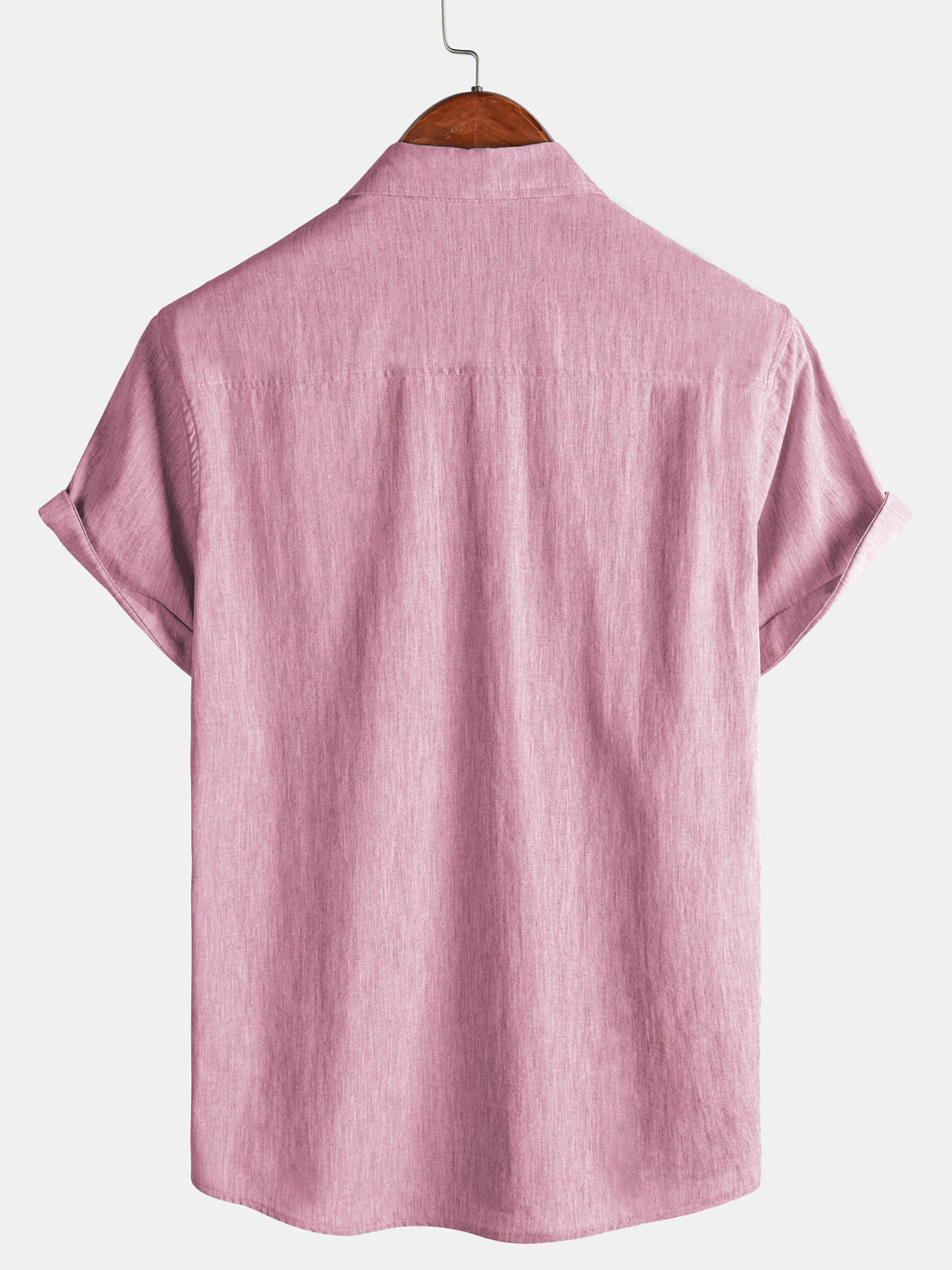 Comfort Solid Pink Short Sleeve Sport Shirt