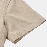 Comfort Solid Beige Short Sleeve Sport Shirt