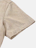 Comfort Solid Beige Short Sleeve Sport Shirt