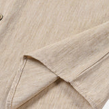 Comfort Solid Beige Short Sleeve Sport Shirt