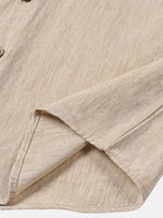 Comfort Solid Beige Short Sleeve Sport Shirt