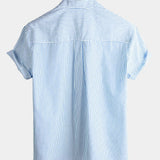 Striped Short-Sleeve Breathable Shirts