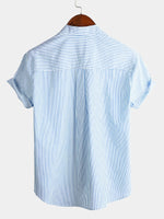 Striped Short-Sleeve Breathable Shirts