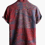 Striped Print Short-Sleeve Shirt