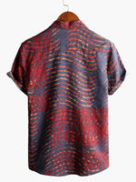Striped Print Short-Sleeve Shirt