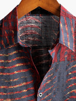 Striped Print Short-Sleeve Shirt