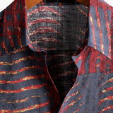 Men's Cotton Striped Short-Sleeve Shirt