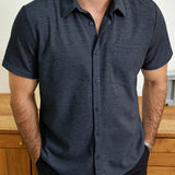 Casual Beach Shirt, Short Sleeves, Relaxed Fit, Button-Up, Summer