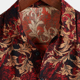 Vintage Floral Hawaiian Summer Short-Sleeve Shirt