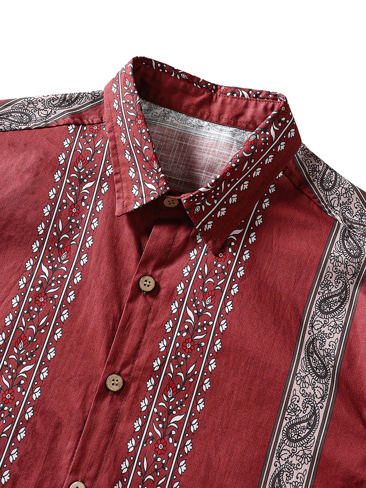 Hawaiian Retro Paisley Stripe Pattern Vacation Shirt
