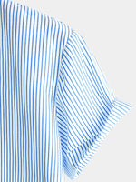 Striped Short-Sleeve Breathable Shirts