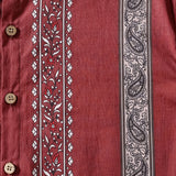 Hawaiian Retro Paisley Stripe Pattern Vacation Shirt