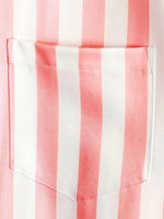 Aloha Hawaiian Short Sleeve Shirt with Pink and White Palm Print
