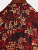 Vintage Floral Hawaiian Summer Short-Sleeve Shirt