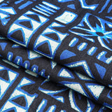 Blue and Black Geometric Beach Shirt