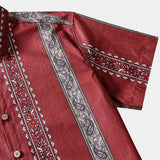 Hawaiian Retro Paisley Stripe Pattern Vacation Shirt