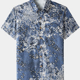 Artistic Floral Short-Sleeve Shirt