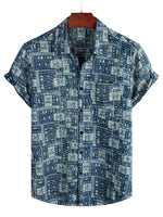 Men's Retro Casual Cotton Short-Sleeve Shirt