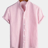 Striped Short-Sleeve Breathable Shirts