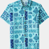 Geometric Hawaiian Patchwork Shirt