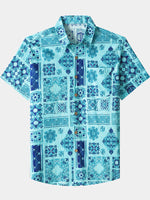 Geometric Hawaiian Patchwork Shirt