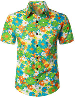Cotton Hawaiian Shirt with Buttons for Men
