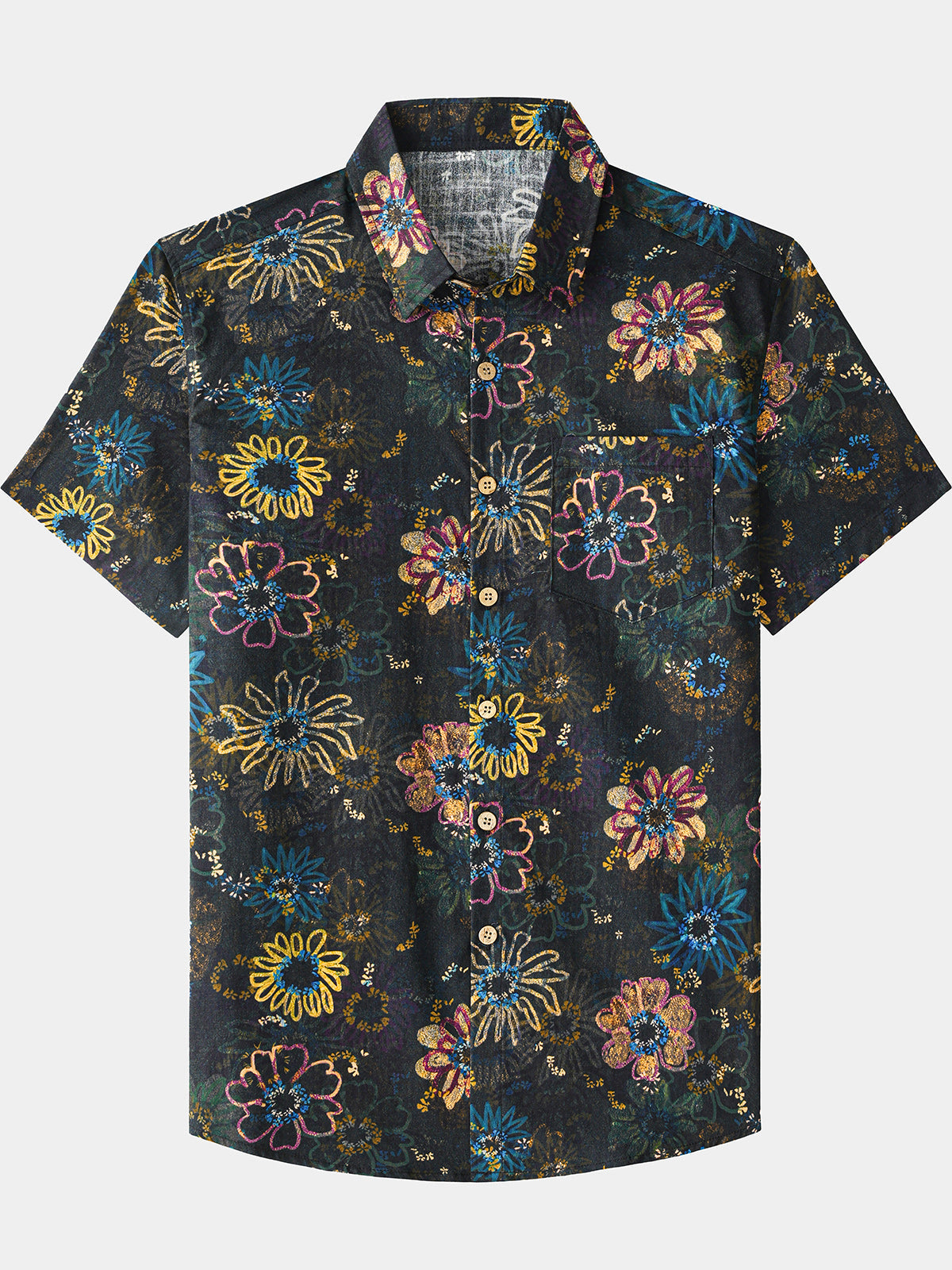 Hawaiian Resort Retro Floral Pattern Shirt