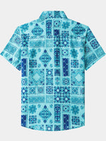 Geometric Hawaiian Patchwork Shirt