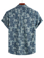 Men's Retro Casual Cotton Short-Sleeve Shirt