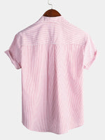 Striped Short-Sleeve Breathable Shirts